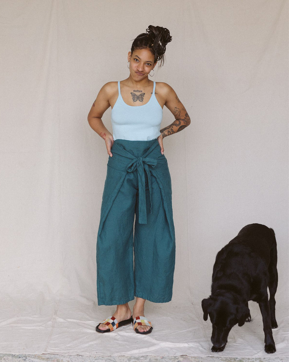 【COLOR iN ID】Tie Wrap Pintuck Pants COLOR iN ID】Tie Wrap Pintuck Pants
